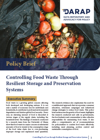 Controlling Food Waste Through  Resilient Storage and Preservation  Systems
